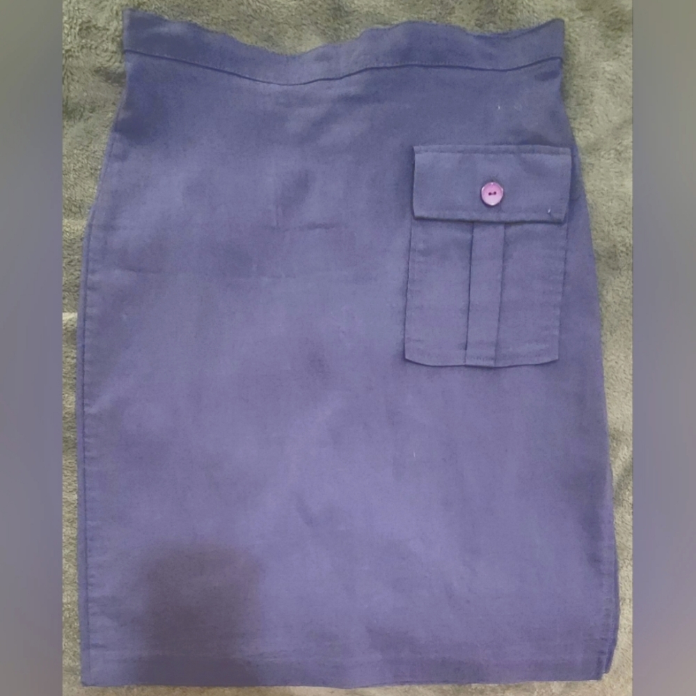 Illusion by Mercury blue mini skirt with side splits- Size medium